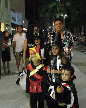 Family in Halloween Costumes