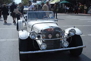 White Antique Car